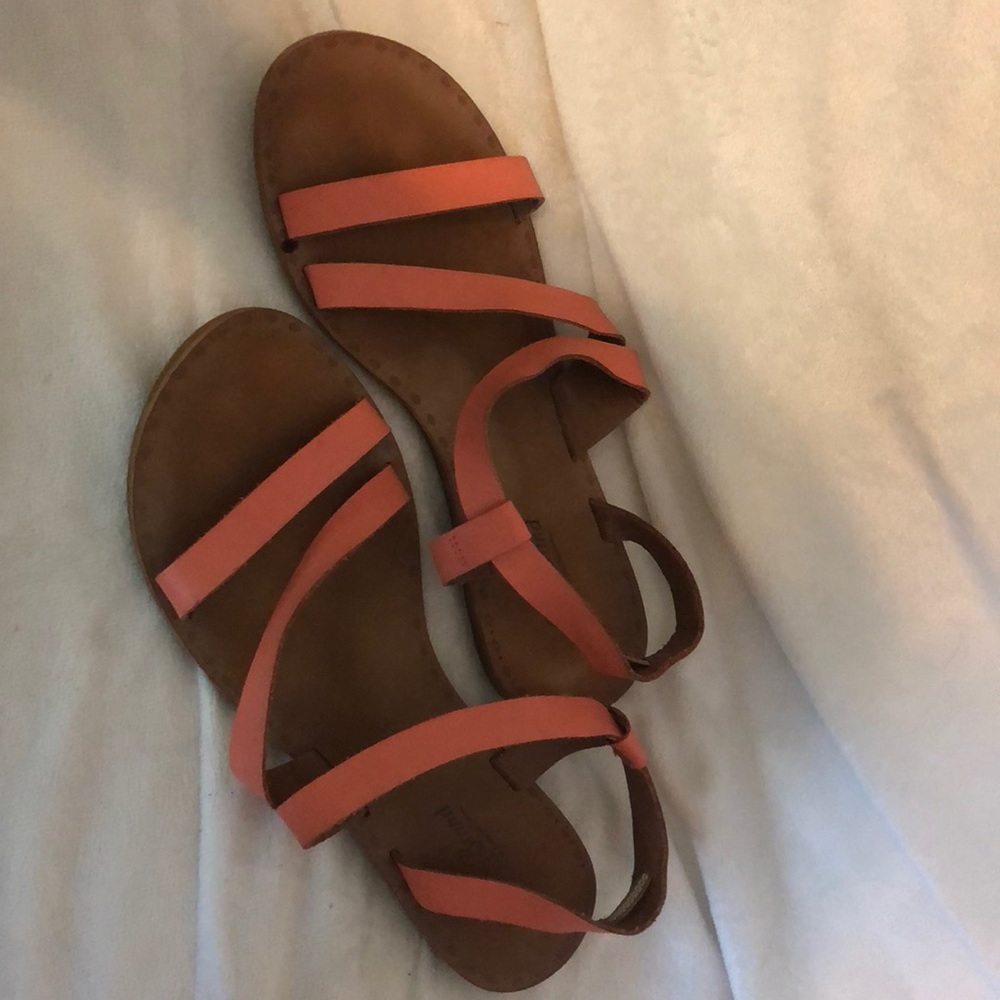 Peach/coral colored sandals